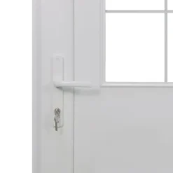 Fortia Porte d'entrée pvc blanc RAL 9003 Mindil 97 x h.219 cm poussant gauche- Porte D'Entrée