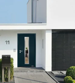 Hormann Porte D'Entrée<Porte d'entrée Hörmann acier galvanisé l.90 x h.215 cm poussant droit THP700N gris anthracite ral 7016