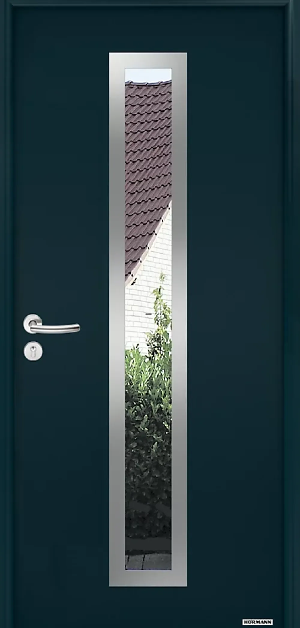 Hormann Porte D'Entrée<Porte d'entrée Hörmann acier galvanisé l.90 x h.215 cm poussant droit THP700N gris anthracite ral 7016