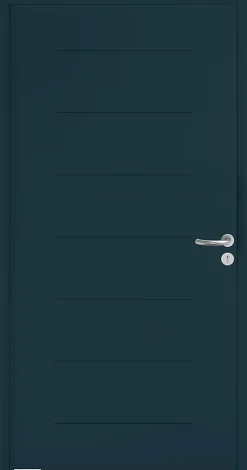 Hormann Porte d'entrée Hörmann acier galvanisé l.90 x h.215 cm poussant gauche THP015 gris anthracite ral 7016- Porte D'Entrée