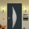Hormann Porte d'entrée Hörmann acier galvanisé l.90 x h.215 cm poussant droit THP900D gris anthracite ral 7016- Porte D'Entrée