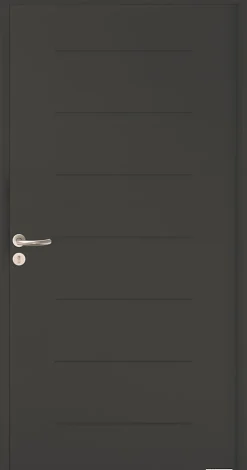 Hormann Porte d'entrée Hörmann acier galvanisé l.90 x h.215 cm poussant droit THP015 gris anthracite ral 7016- Porte D'Entrée