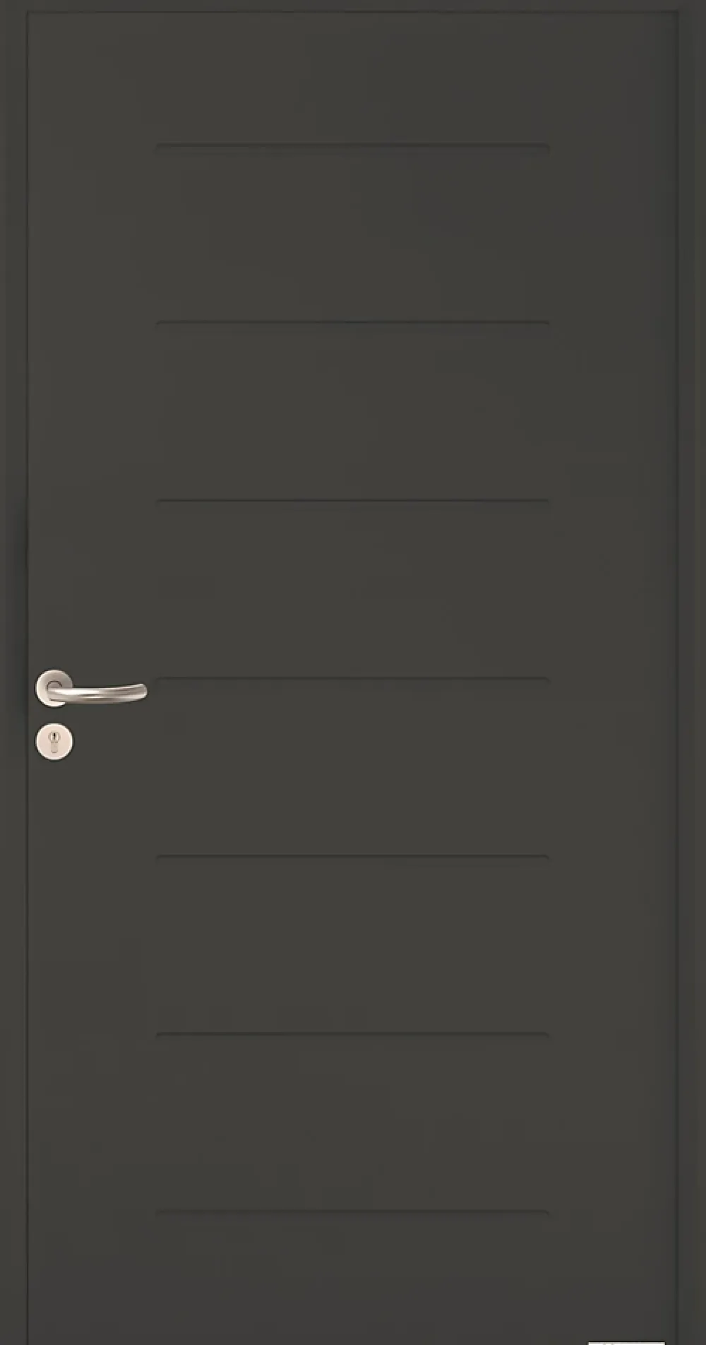 Hormann Porte d'entrée Hörmann acier galvanisé l.90 x h.215 cm poussant droit THP015 gris anthracite ral 7016- Porte D'Entrée