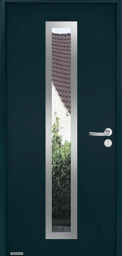 Hormann Porte d'entrée Hörmann acier galvanisé l.90 x h.215 cm poussant gauche THP700N gris anthracite ral 7016- Porte D'Entrée