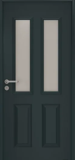 Hormann Porte d'entrée Hörmann acier galvanisé l.90 x h.215 cm poussant droit THP410S gris anthracite ral 7016- Porte D'Entrée