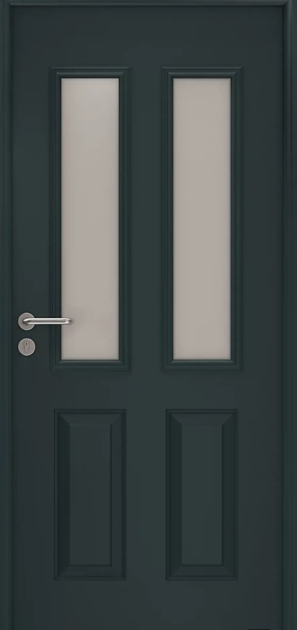 Hormann Porte d'entrée Hörmann acier galvanisé l.90 x h.215 cm poussant droit THP410S gris anthracite ral 7016- Porte D'Entrée