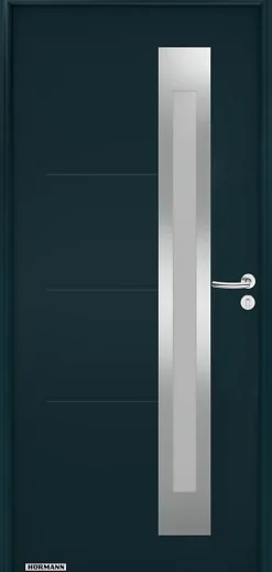 Hormann Porte D'Entrée<Porte d'entrée Hörmann acier galvanisé l.90 x h.215 cm poussant gauche THP780S gris anthracite ral 7016