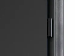 Vente-unique Porte D'Entrée<Porte d'entrée pleine en acier H207 x L100 cm - Noir et effet chêne - épaisseur 55 mm - poussant gauche - MABENA