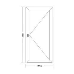 Fral Fermetures Porte D'Entrée<Porte d'entrée PVC blanc L 1060mm x H 2150mm ouvant droit