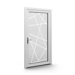 Fral Fermetures Porte D'Entrée<Porte d'entrée PVC blanc L 1060mm x H 2150mm ouvant gauche