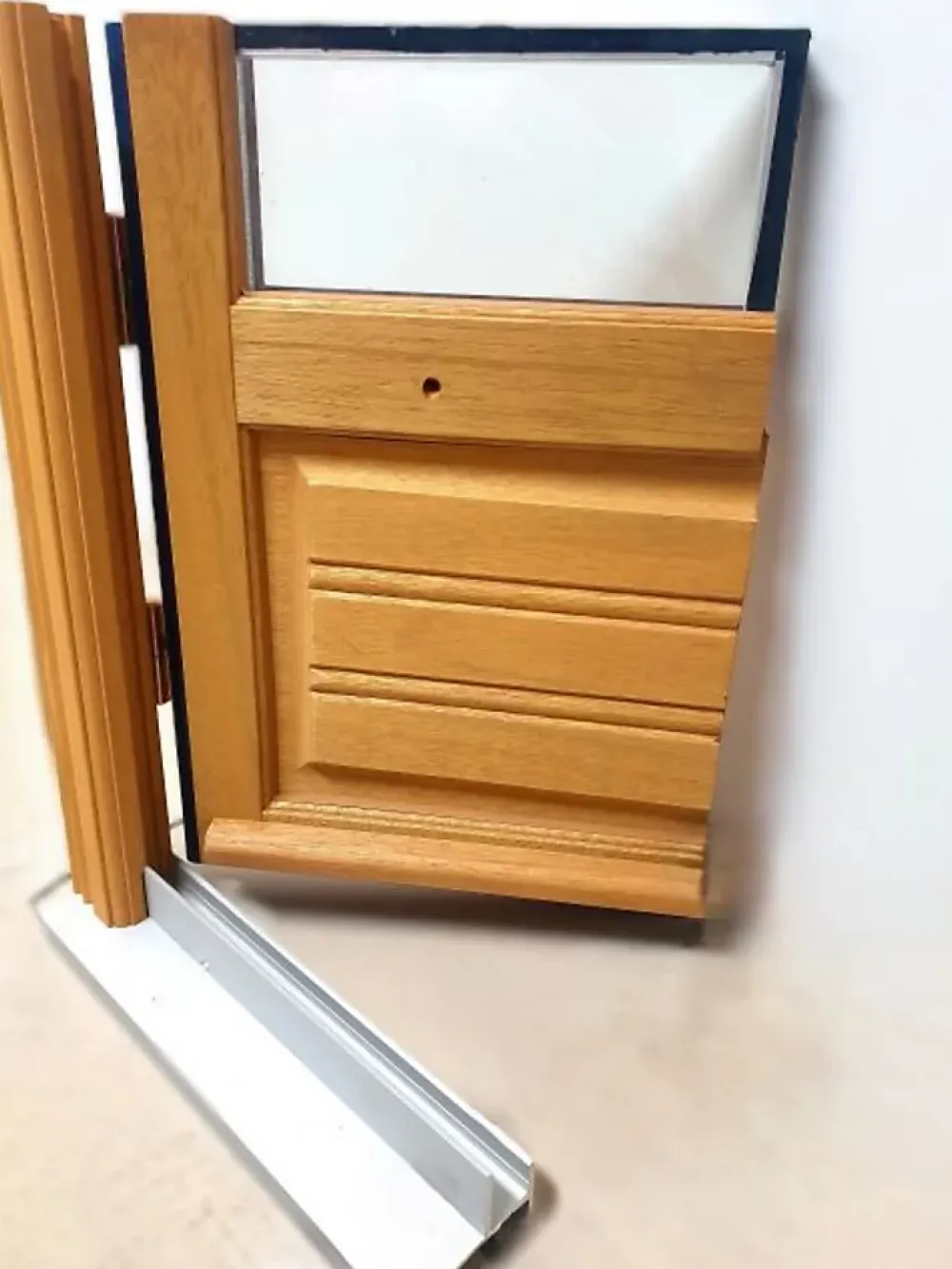 Gd Menuiseries Porte Fenetre Bois 2 Vantaux H.215 X L.120 Côte Tableau- Porte-Fenêtre En Bois