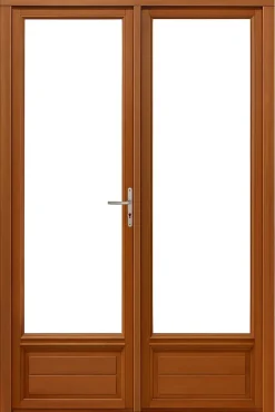 Gd Menuiseries Porte Fenetre Bois 2 Vantaux H205 X L120 Côte Tableau- Porte-Fenêtre En Bois