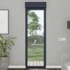 GoodHome Porte fenêtre alu 1 vantail + volet roulant électrique gris - l.80 x h.215 cm, tirant gauche- Porte-Fenêtre En Aluminium