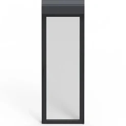 GoodHome Porte-Fenêtre En Aluminium<Porte fenêtre alu 1 vantail + volet roulant électrique gris - l.80 x h.215 cm, tirant droit