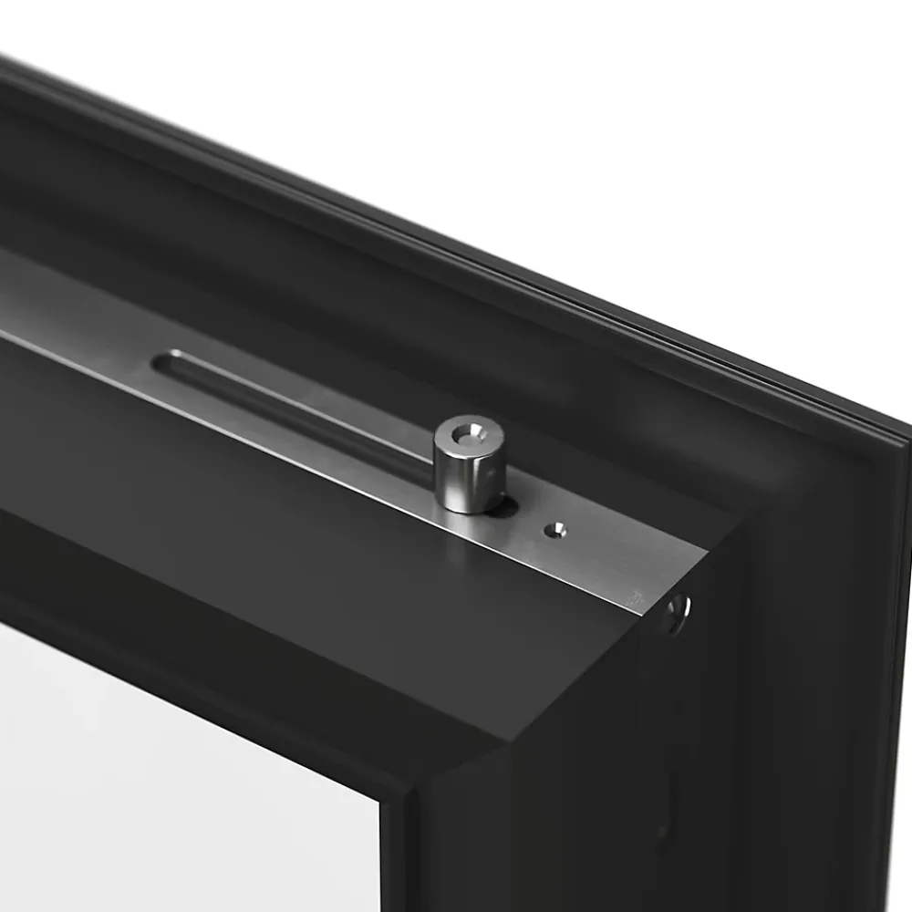 GoodHome Porte-Fenêtre En Aluminium<Porte fenêtre alu 1 vantail + volet roulant électrique gris - l.80 x h.215 cm, tirant droit