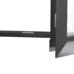 GoodHome Porte-Fenêtre En Aluminium<Porte fenêtre alu 1 vantail + volet roulant électrique gris - l.80 x h.215 cm, tirant droit