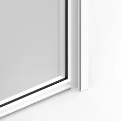 GoodHome Porte fenêtre alu 1 vantail + volet roulant électrique blanc - l.80 x h.215 cm, tirant droit- Porte-Fenêtre En Aluminium