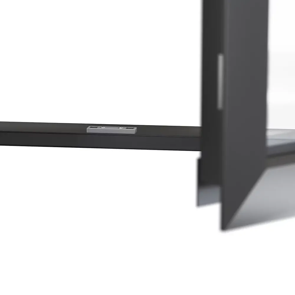 GoodHome Porte fenêtre alu 2 vantaux + volet roulant électrique gris - l.120 x h.215 cm, tirant droit- Porte-Fenêtre En Aluminium