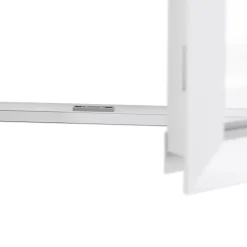 GoodHome Porte fenêtre alu 2 vantaux blanc - l.120 x h.215 cm, tirant droit- Porte-Fenêtre En Aluminium