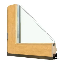 GoodHome Porte-Fenêtre En Bois<Porte fenêtre bois 1 vantail l.80 x H.215 cm tirant droit