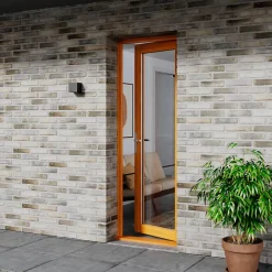 GoodHome Porte fenêtre bois 1 vantail - l.80 x h.205 cm, tirant gauche- Porte-Fenêtre En Bois