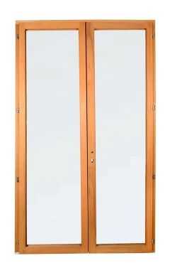 GoodHome Porte-Fenêtre En Bois<Porte fenêtre bois 2 vantaux l.140 x H.215 cm tirant droit