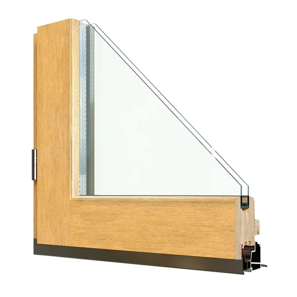 GoodHome Porte-Fenêtre En Bois<Porte fenêtre bois 2 vantaux - l.120 x h.215 cm, tirant droit
