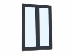 Fral Fermetures Porte fenêtre oscillo-battante double vantaux PVC anthracite et blanc L 1200mm x H 2150mm ouvrant droit- Fenêtre Pvc