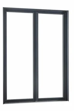 Fral Fermetures Porte fenêtre oscillo-battante double vantaux PVC anthracite et blanc L 1000mm x H 2150mm ouvrant gauche- Fenêtre Pvc