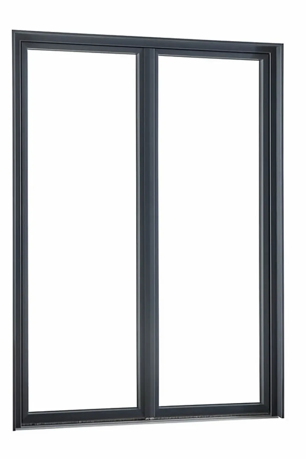 Fral Fermetures Porte fenêtre oscillo-battante double vantaux PVC anthracite et blanc L 1000mm x H 2150mm ouvrant gauche- Fenêtre Pvc