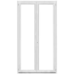 Fral Fermetures Porte fenêtre oscillo-battante double vantaux PVC blanc L 1000mm x H 2150mm ouvrant droit- Fenêtre Pvc