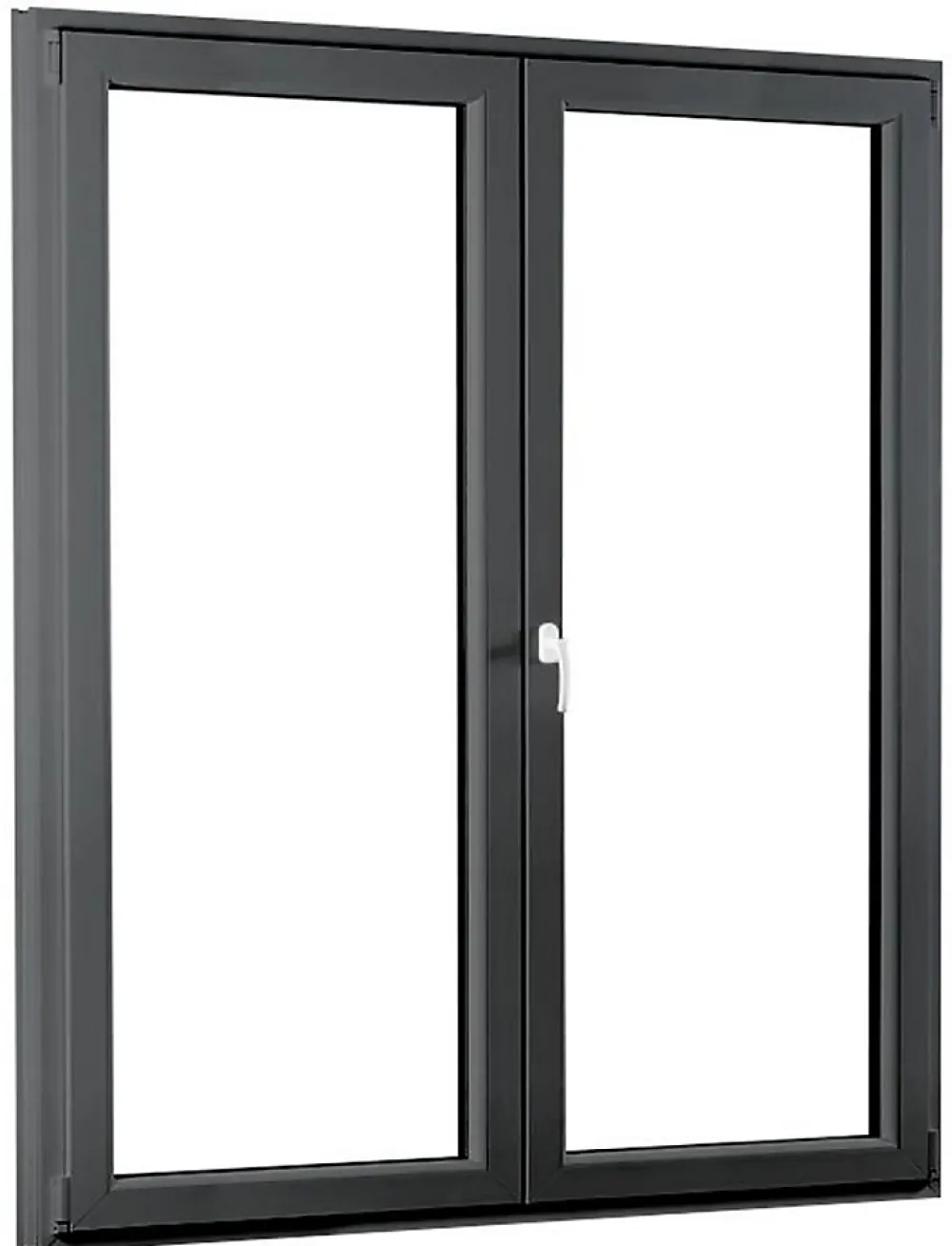 Fral Fermetures Fenêtre Pvc<Porte fenêtre oscillo-battante double vantaux PVC anthracite L 1000mm x H 2150mm ouvrant gauche