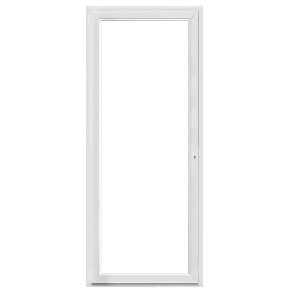 GoodHome Porte fenêtre PVC 1 vantail tirant blanc - l.80 x h.215 cm, tirant gauche- Porte-Fenêtre En Pvc