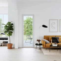 GoodHome Porte-Fenêtre En Pvc<Porte fenêtre PVC 1 vantail tirant blanc - l.80 x h.215 cm, tirant droit