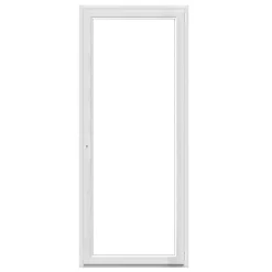 GoodHome Porte-Fenêtre En Pvc<Porte fenêtre PVC 1 vantail tirant blanc - l.80 x h.215 cm, tirant droit