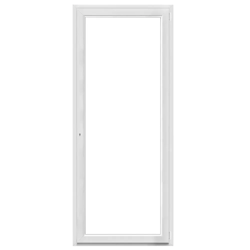 GoodHome Porte fenêtre PVC 1 vantail tirant blanc - l.80 x h.205 cm- Porte-Fenêtre En Pvc