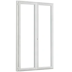 GoodHome Porte-Fenêtre En Pvc<Porte fenêtre PVC 2 vantaux blanc - l.120 x h.205 cm, tirant droit