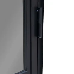 Schulte Bloc Porte<Porte intérieure loft en verre - bloc-porte - 83x211 - noir mat - verre fumé - 3 vitrages - tirant droit