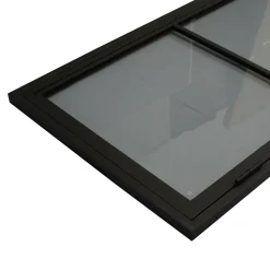 Schulte Bloc Porte<Porte intérieure loft en verre - bloc-porte - 83x211 - noir mat - verre fumé - 3 vitrages - tirant droit