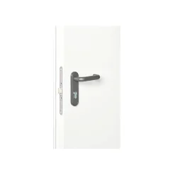 4M Porte Métallique Industrielle De Service Isolée Réversible L900 H2050 RAL9010 En Applique- Porte De Service