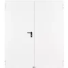 4M Porte Métallique Industrielle Coupe Feu 1H Double Poussant Droit L900+900 H2050 RAL9010 En Applique- Porte De Service