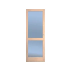 Reivilo Porte nue, sans cadre, bois Bouleau Access : 2 carreaux, 83 cm à recouvrement- Bloc Porte