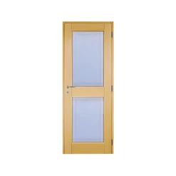 Reivilo Bloc Porte<Porte nue, sans cadre, bois Erable, 73 cm, 2 carreaux, recouvrement