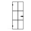 Vente-unique Bloc Porte<Porte réversible sans bâti en verre trempé - Noir - H204 x L83 cm - SEROTO