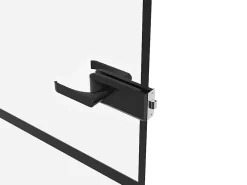 Vente-unique Porte réversible sans bâti en verre trempé - Noir - H204 x L73 cm - SEROTO- Bloc Porte