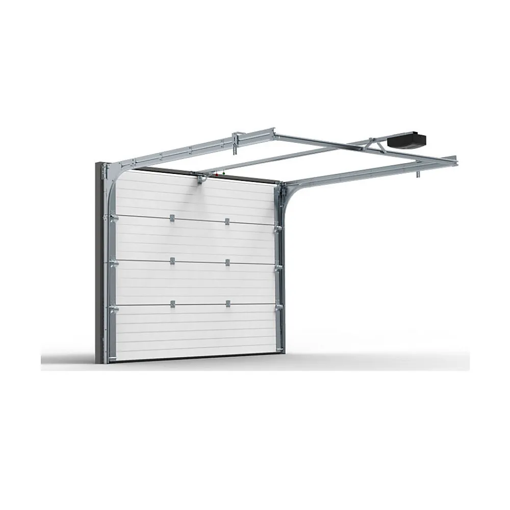 4M Porte Sectionnelle Motorisée StandardLine Linteau 100mm Lisse Gris Ral 7016 L3000xH2250- Porte De Garage Enroulable