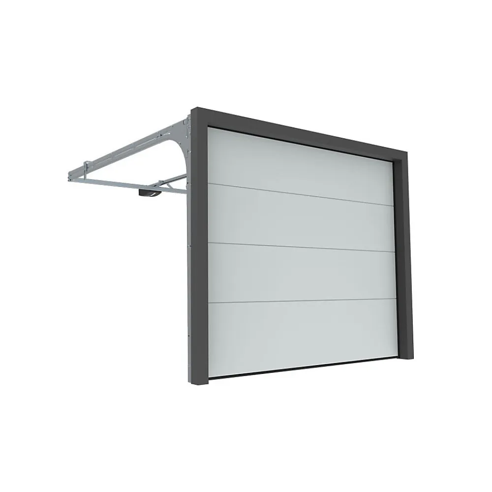 4M Porte De Garage Enroulable<Porte Sectionnelle Motorisée StandardLine Linteau 100mm Lisse Blanc Ral 9016 L3000xH2250