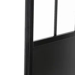 Porte Nue<Porte seule 3 carreaux vitrés opaques, coloris noir mat H.204 x l.83cm