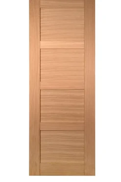 Lynporte Porte seule 4 Panneaux CETUS bois chêne européen 2040 x 830- Porte Nue