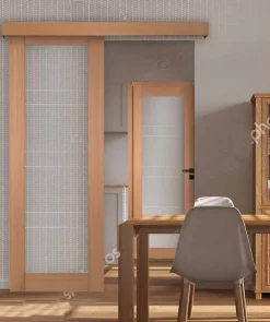 Lynporte Porte Nue<Porte seule 1 Vitrage CASSIOPEIA bois chêne européen 2040 x 830
